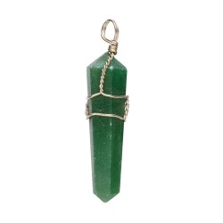 Pendente Biterminale in Quarzo Verde