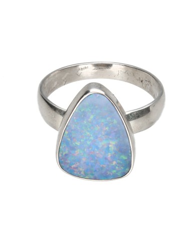 Anillo de Ópalo Azul en Plata de Ley...