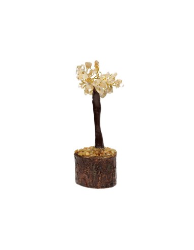 Árbol di Citrino Mini con Base di Legno