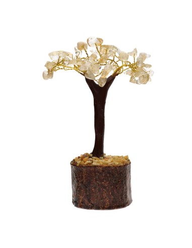 Árbol di Citrino Mini con Base di Legno