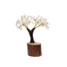 Árbol de Cuarzo Mini con Base de Madera