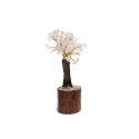 Árbol de Cuarzo Mini con Base de Madera