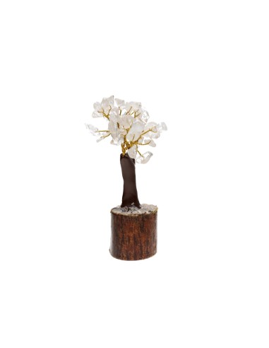 Mini Quartz Tree with Wooden Base