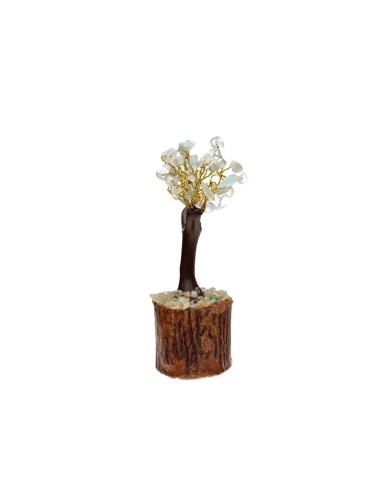 Mini arbre en aigue-marine avec base...