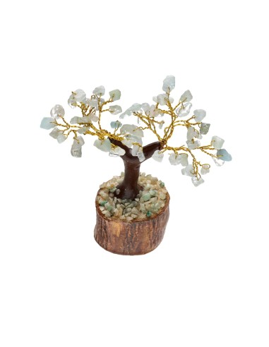 Albero di Aguamarina Mini con Base di...