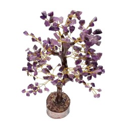 Albero di Ametista Piccolo con Base in Legno