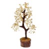 Arbre petit en citrine avec base en bois