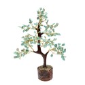 Arbre petit  en amazonite avec base en bois