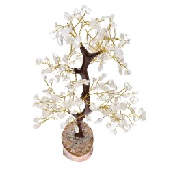 Albero di Quarzo Piccolo con Base in Legno