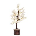 Árbol de Cuarzo Rosa Pequeño con Base de Madera