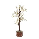 Albero di acquamarina piccolo con base in legno.