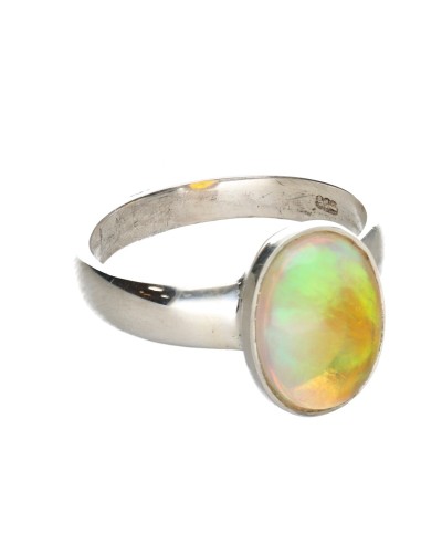 925 Sterling Silver Opal Ring (81P)