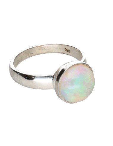 925 Sterling Silver Opal Ring (89P)