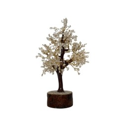 Albero di Quarzo Medio con Base in Legno