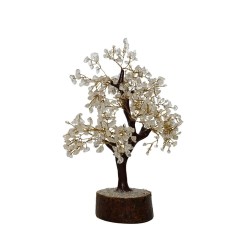 Albero di Quarzo Medio con Base in Legno