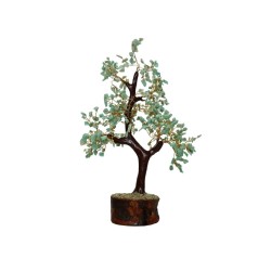 Albero di Amazonite Medio con Base in Legno