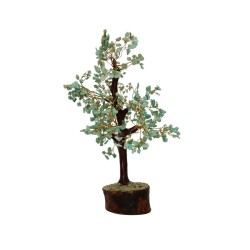Albero di Amazonite Medio con Base in Legno