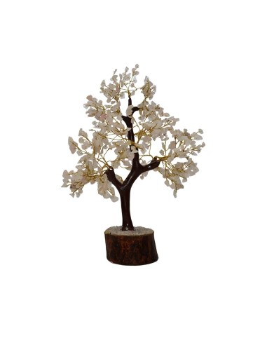 Albero di Quarzo Rosa Medio con Base...