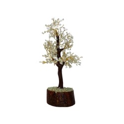 Albero di Acquamarina Medio con Base in Legno