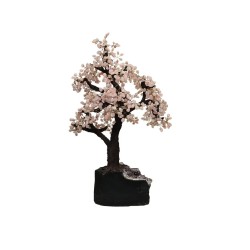 Rose Quartz with Amethyst Tree with Wood Base (AR23)
