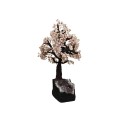 Árvore de Quartzo Rosa com Ametista com Base de Madeira (AR23)