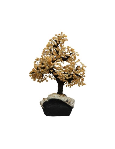 Arbre à citrine avec base en bois (AR24)