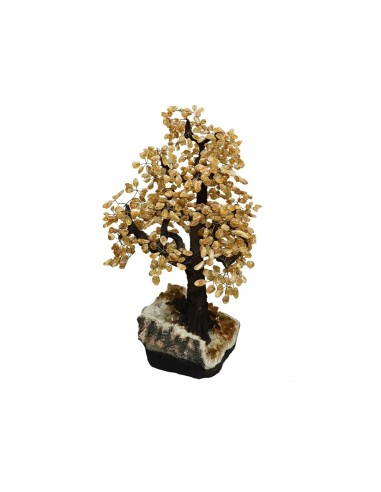 Arbre à citrine avec base en bois (AR24)