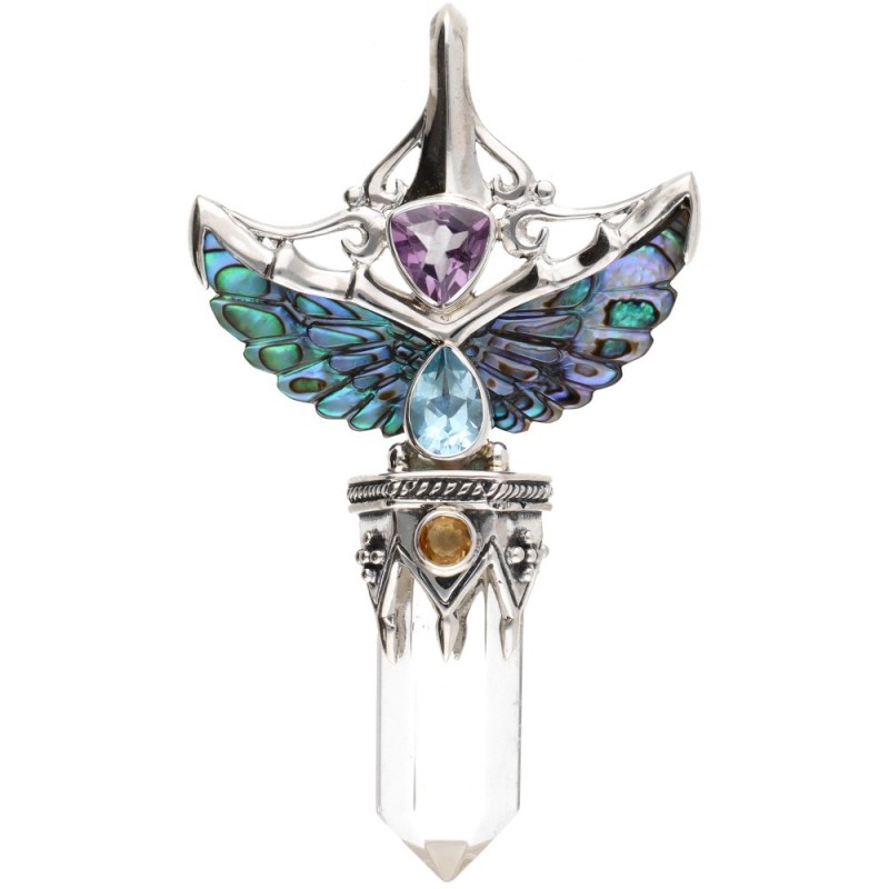 Pendente di Ali in Madreperla in Argento Sterling 925