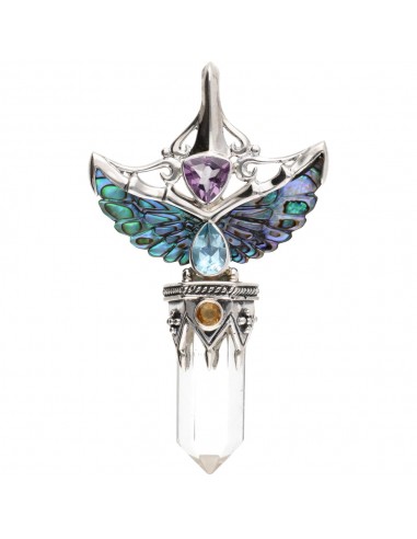 Pendentif Ailes de nacre en argent...