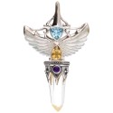 Pendentif Ailes de nacre en argent 925 (29J)