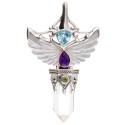 Pendentif Ailes de nacre en argent 925 (29J)