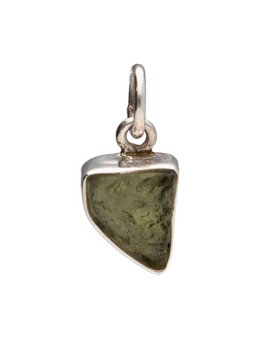 Moldavite Bezel Pendant in 925...