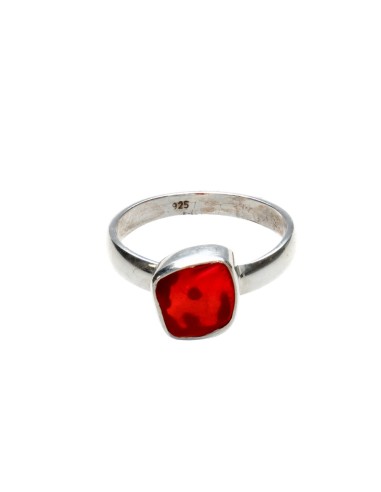 Anello di Fuoco d'Opale in Argento...