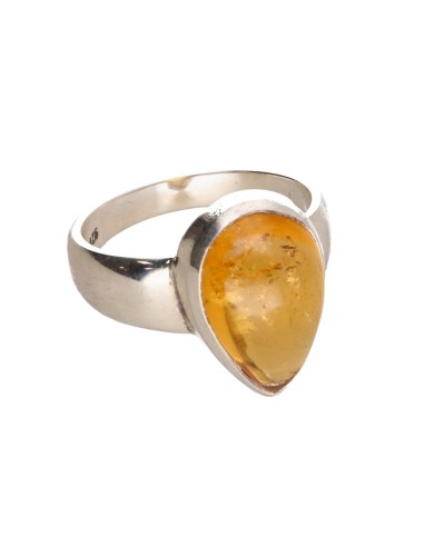 Bague en argent 925 avec citrine (6Q)