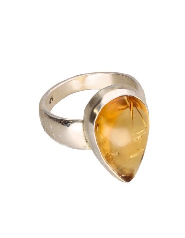 Anello di citrino in argento Sterling...