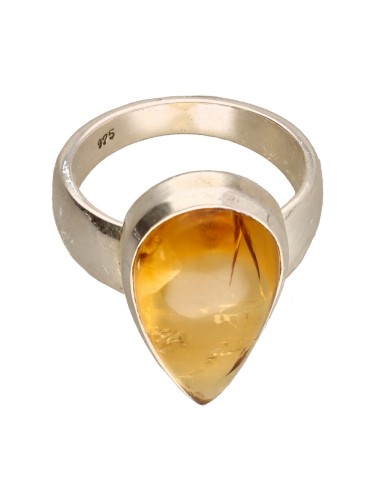 Anello di citrino in argento Sterling...