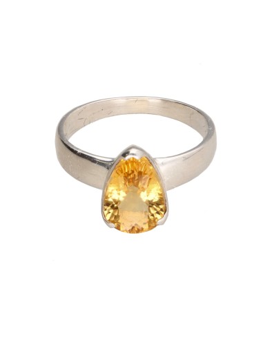 Anillo de Citrino en Plata de Ley 925...