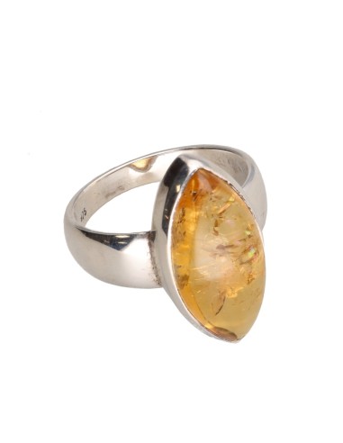 Bague en argent 925 avec citrine (15Q)