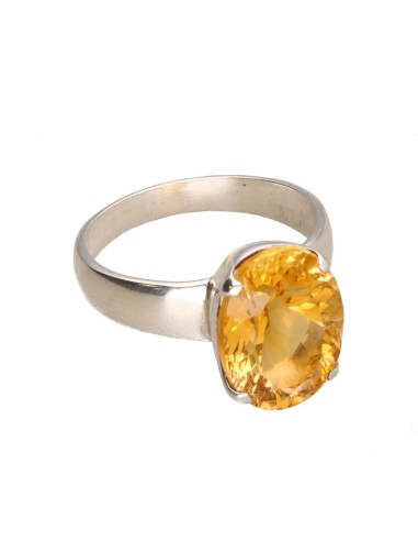 Anillo de Citrino en Plata de Ley 925...