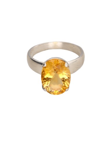 Anillo de Citrino en Plata de Ley 925...