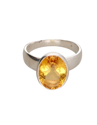 Anillo de Citrino en Plata de Ley 925...
