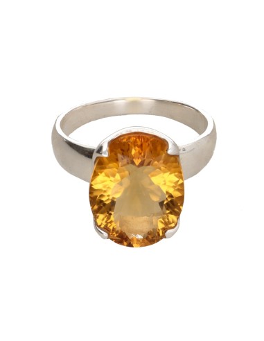 Anillo de Citrino en Plata de Ley 925...