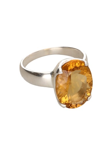 Bague en argent 925 avec citrine (21Q)