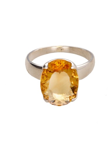 Bague en argent 925 avec citrine (22Q)