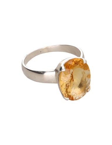 Anillo de Citrino en Plata de Ley 925...