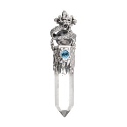 Ciondolo Gotland Sfera e Punta Drago con Topazio in Argento Sterling 925
