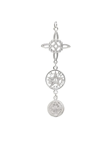 Pendentif triple protection en argent...