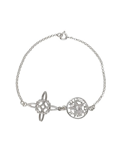 Pulseira com nó de bruxa e...