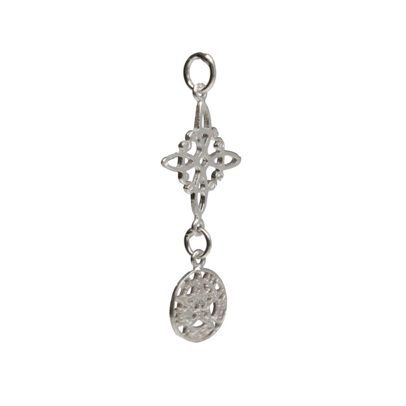 Ciondolo Nodo di Strega e Tetragramma Piccolo in Argento Sterling 925