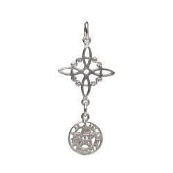 Ciondolo Nodo di Strega e Tetragramma Piccolo in Argento Sterling 925